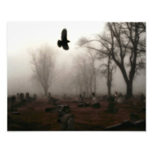 Vlieg van een halloween-rij foto afdruk