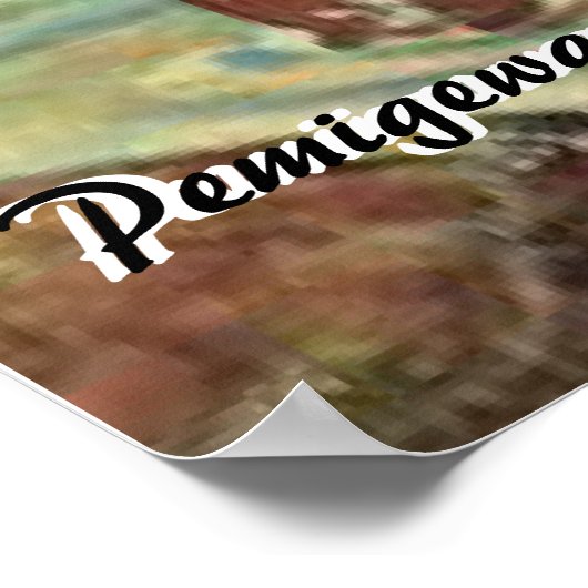 Vlieg Vissen  Retro Afbeelding om te personalisere Poster (Hoek)