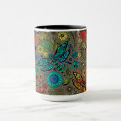 Vlieg, vlieg dragonvlieg op bruin mok (Midden)