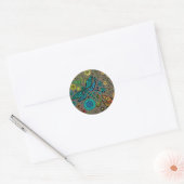 Vlieg, vlieg dragonvlieg op bruin ronde sticker (Envelop)