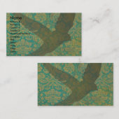 Vlieg, vogel op digitale kunst visitekaartje (Voorkant / Achterkant)