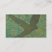 Vlieg, vogel op  digitale kunst visitekaartje (Achterkant)