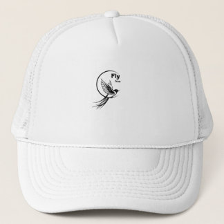 Vlieg Vrij Minimalistische Vogel Silhouet Trucker Pet