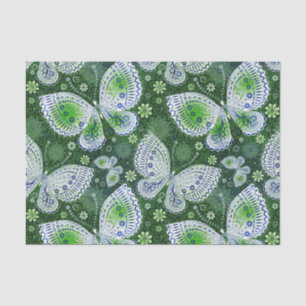 Vlieg weg Paisley Butterfly Print groen Tissuepapier