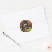 Vliegaanval Ronde Sticker (Envelop)