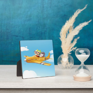 Vliegavontuur met hond fotoplaat