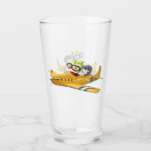 Vliegavontuur met hond glas (Achterkant)