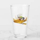 Vliegavontuur met hond glas (Voorkant)