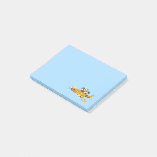 Vliegavontuur met hond post-it® notes (Schuin)