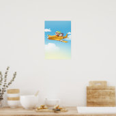 Vliegavontuur met hond poster (Keuken)