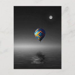 Vliegballon selectieve minimalistische fotografie briefkaart