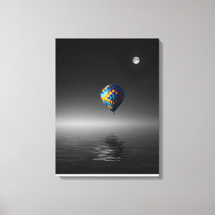 Vliegballon selectieve minimalistische fotografie canvas afdruk