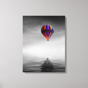 Vliegballon selectieve minimalistische fotografie canvas afdruk