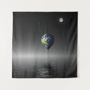 Vliegballon selectieve minimalistische fotografie wandkleed