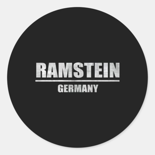 Vliegbasis Ramstein Gery Ronde Sticker (Voorkant)