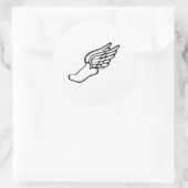 Vliegboefschoen Ronde Sticker (Tas)