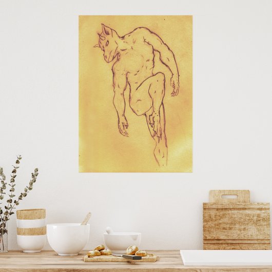 Vliegdemon Poster (Keuken)