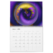 Vliegen 2024 Trippy Abstracte kunstkalender Kalender (Mar 2026)