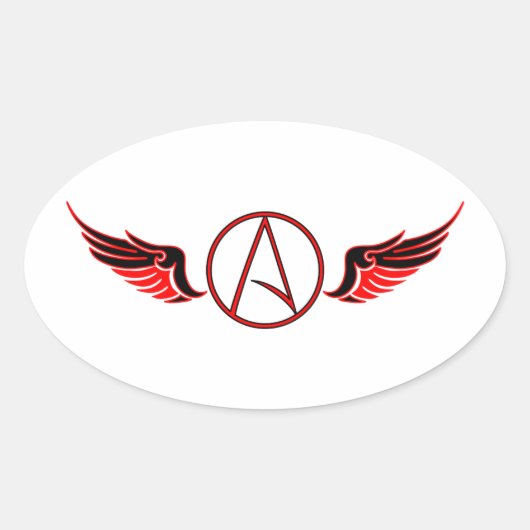 vliegen "A" Ovale Sticker (Voorkant)