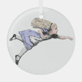 Vliegen Alice in Wonderland kijken glas Glas Ornament (Voorkant)