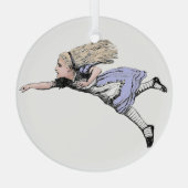 Vliegen Alice in Wonderland kijken glas Glas Ornament (Achterkant)