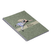 Vliegen Alice in Wonderland kijken glas Notitieboek (Rechterzijde)