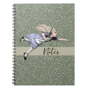 Vliegen Alice in Wonderland kijken glas Notitieboek