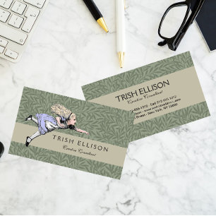 Vliegen Alice in Wonderland kijken glas Visitekaartje