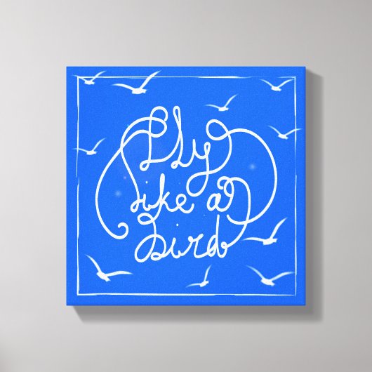 Vliegen als een vogel canvas afdruk (Voorkant)