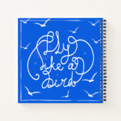 Vliegen als een vogel notitieboek (Achterkant)