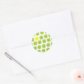 Vliegen Android Geel Ronde Sticker (Envelop)