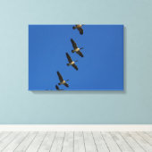 vliegen canvas afdruk (Insitu (Houten vloer))