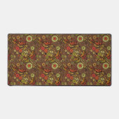 Vliegen, dragonvlieg op kannamonbruin bureaumat (Voorkant)