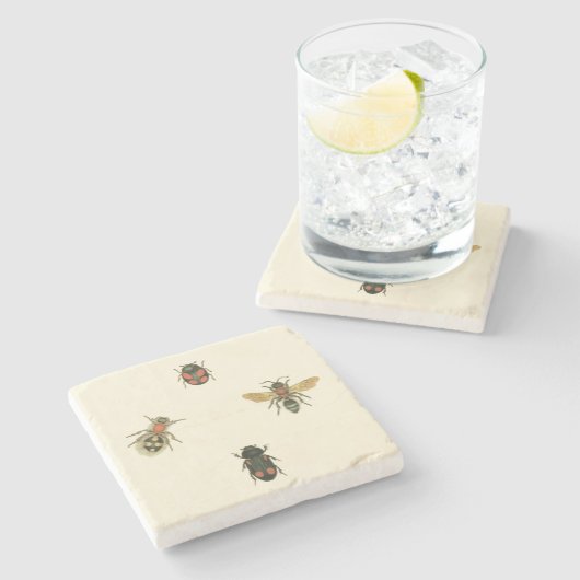 Vliegen en Beetles van Visual Studio Stenen Onderzetter (Zijkant)