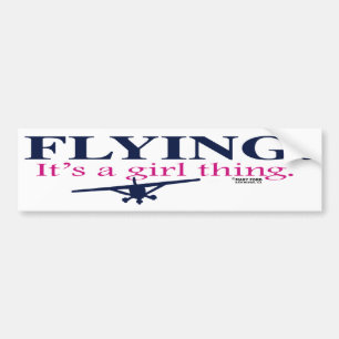VLIEGEN: HET IS EEN MEISJE VAN Flying Diva Mary Fo Bumpersticker