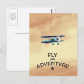 Vliegen in avontuur briefkaart (Voorkant / Achterkant)