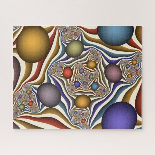 Vliegen, kleurrijke moderne Abstracte fractale kun Legpuzzel (Horizontaal)