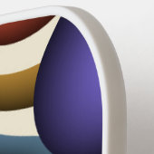 Vliegen, kleurrijke moderne Abstracte fractale kun Pickleball Paddle (Links Detail)