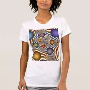 Vliegen, kleurrijke moderne Abstracte fractale kun T-shirt
