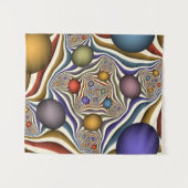 Vliegen, kleurrijke moderne Abstracte fractale kun Wandkleed (Voorkant (horizontaal))