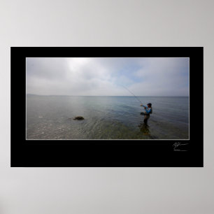 Vliegen langs de Deense kust Poster