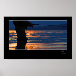 Vliegen langs de Deense kust Poster