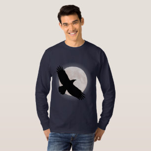 Vliegen met de maan erachter t-shirt