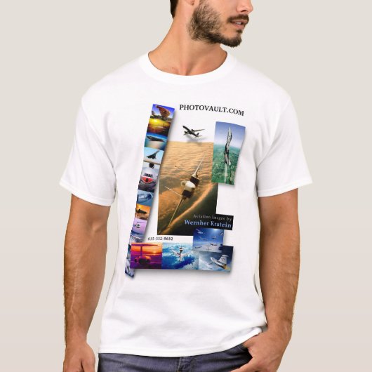 Vliegen met FOTOVAULT.com T-shirt (Voorkant)