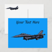 Vliegen met gevechtsvliegtuigen briefkaart (Voorkant / Achterkant)