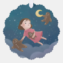 Vliegen met Gingerbread Cookies Dream Ornament Kaart