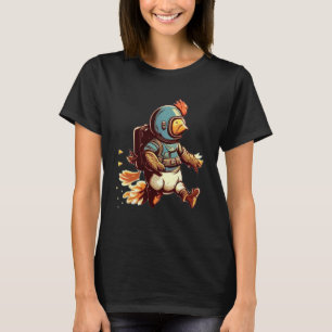 Vliegen met Jet Pack Chicken T-shirt