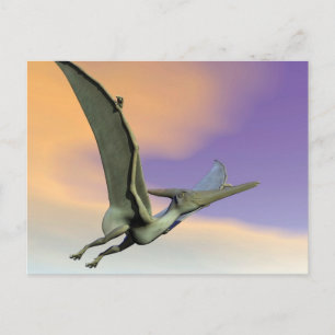 vliegen met Pteranodon dinosaur - 3D rendering Briefkaart