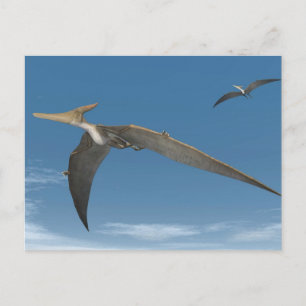 vliegen met Pteranodon dinosaurussen - 3D renderin Briefkaart