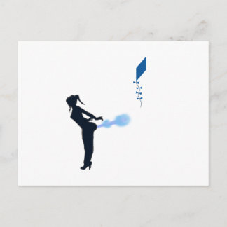 vliegen met xtreme kite briefkaart